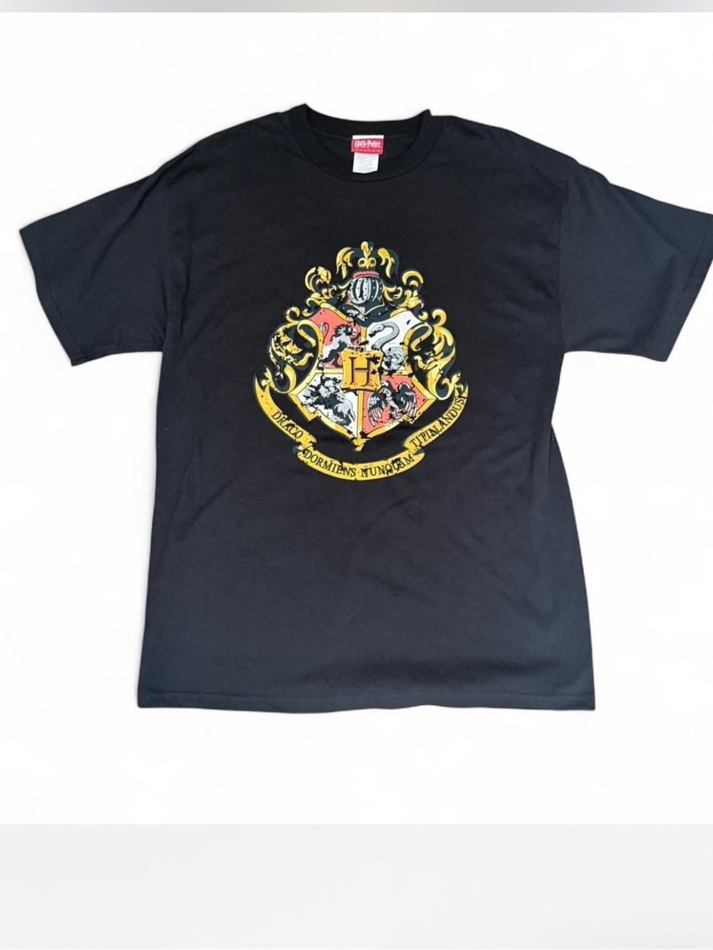Vintage 2005 Harry Potter Hogwarts Crest Graphic Tee Large Warner Bros
